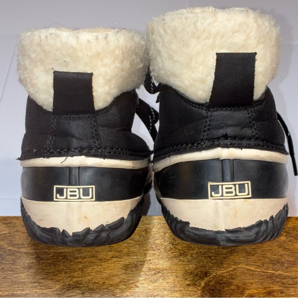 JBU Ali Waterproof Bootie Black Outdoor Faux Fur Rain Snow Ankle Boot Sz 11 - Picture 6 of 7